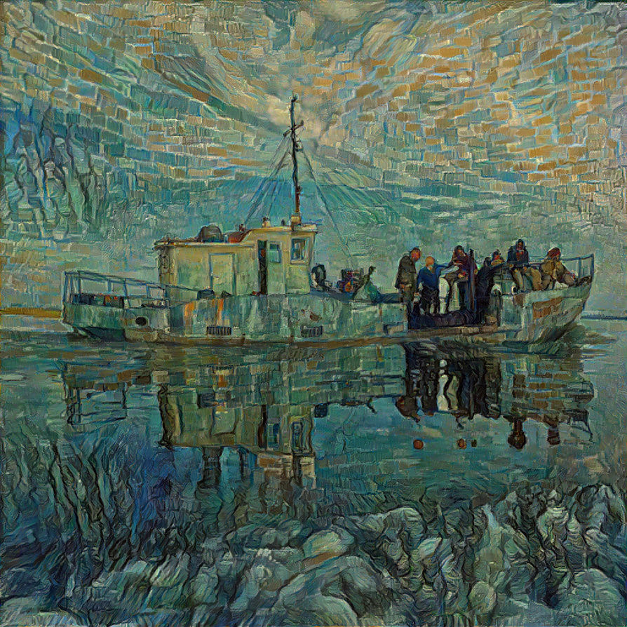 "Prison Boat Painting"  An Old One on earlier version of NC. Claims to have a video..seems way too early for a video