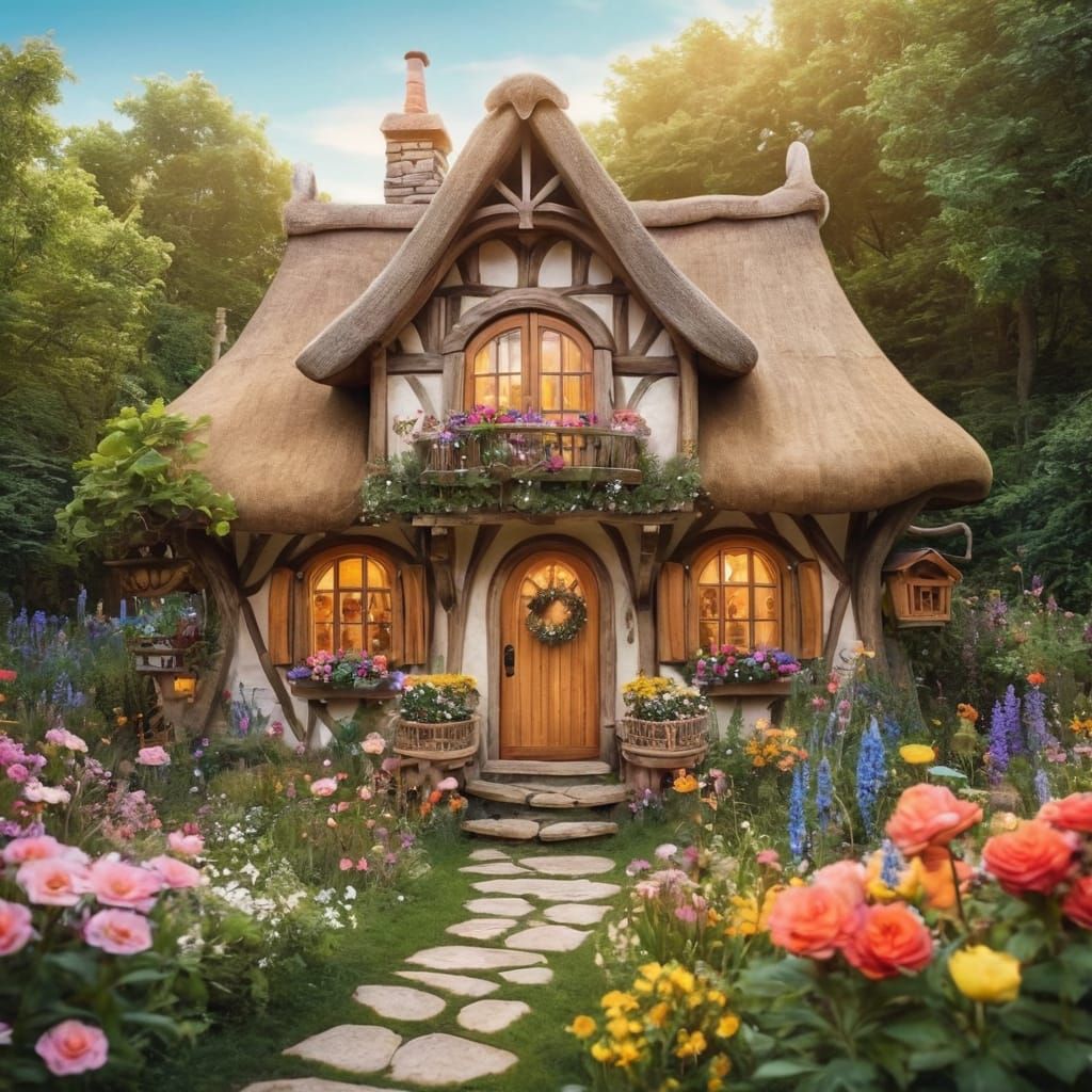 Fairy-tale flower cottage