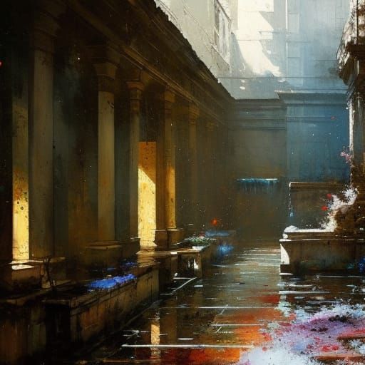 Ancient Roman Bath - Ai Generated Artwork - Nightcafe Creator