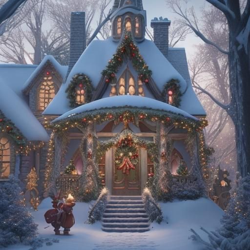 STUNNINGLY BEAUTIFUL FAIRY-TALE, FINDLY DETAILED MAGICAL CHRISTMAS WONDERLAND, BEAUTIFULLY DECORATED WITH STUNNING CHRIS...