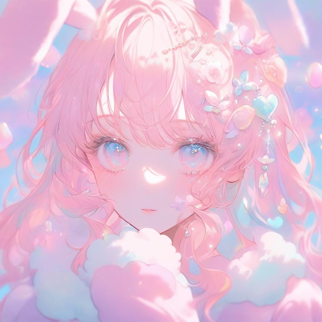 Anime Girl in Bunny Suit: Whimsical Digital Art