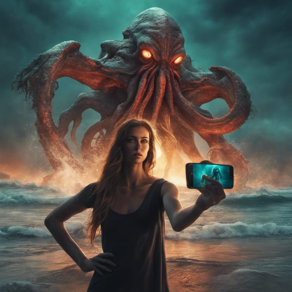 Selfie with the Great Old One.  by @MArt