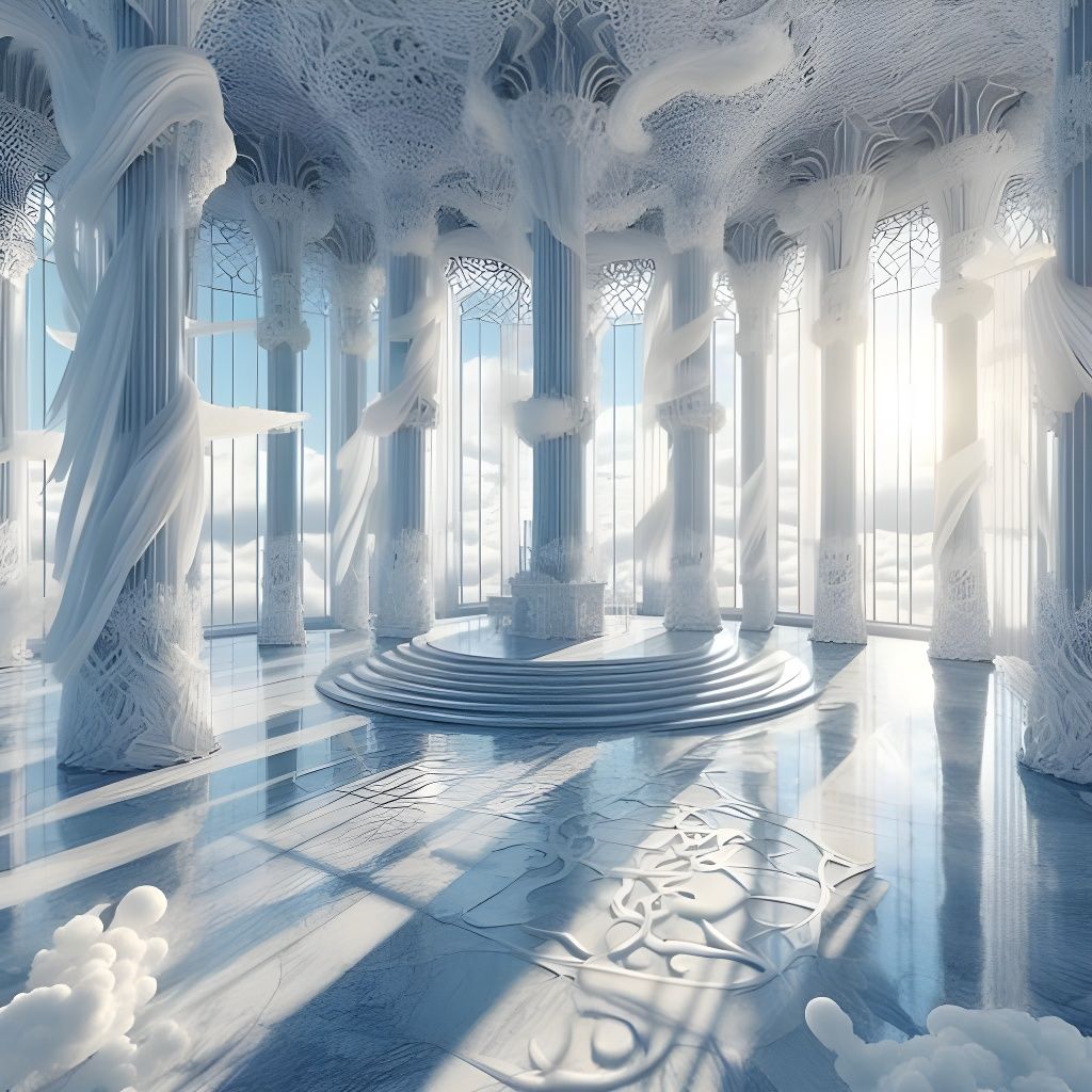 Bold, grand, intricate, icy, airy, House of Boreas Wind  by @Art mechanic