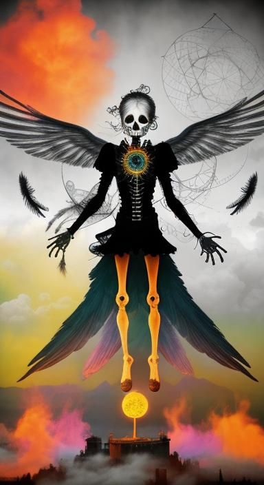 Vivid colors steampunk dreamcatchers, gears, kid's crayon ,p...