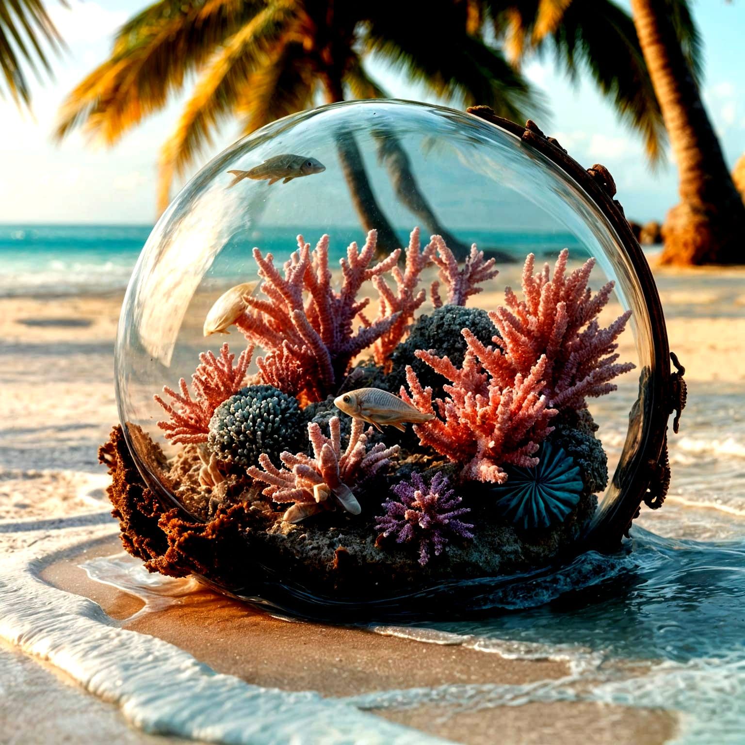 coral reef ecosystem in minature  by @Qarbon