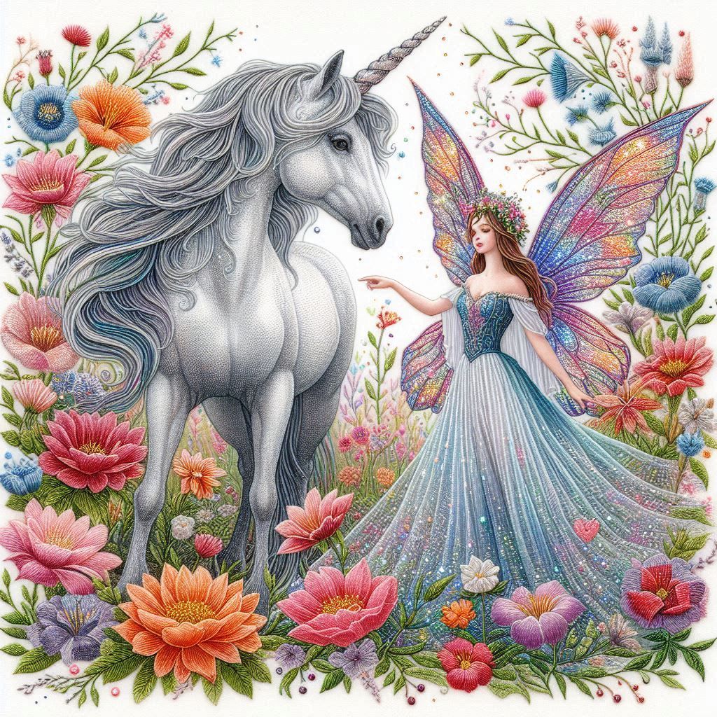 Fantasy Fairy and Unicorn