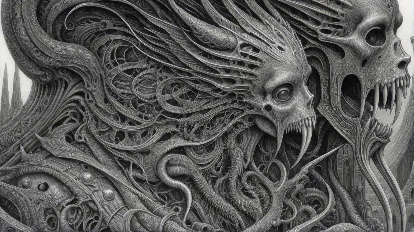 ERNST FUCHS DRAWING STYLE VARIATION - MYSTIC DEEP DREAM INSP...