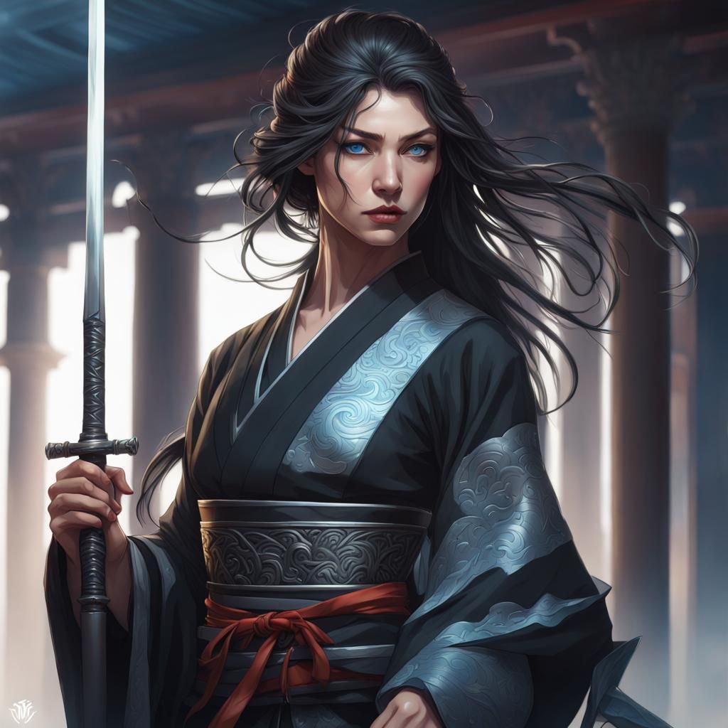 Samurai Lady - I will protect you my lord - AI Generated Artwork ...