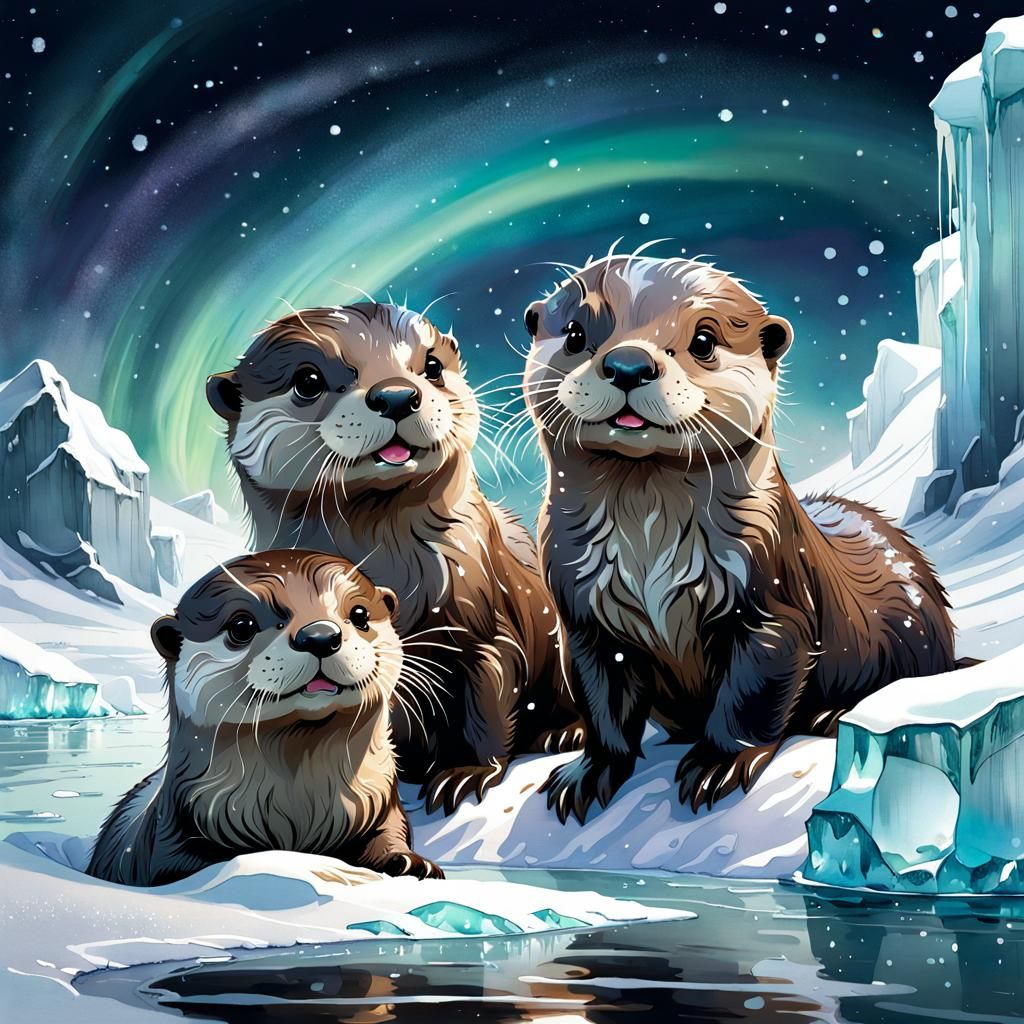 See those lights? That's otter-space!  by @Krizza