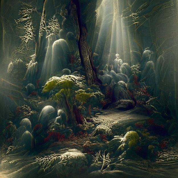 Gustave Doré illustration of a forest