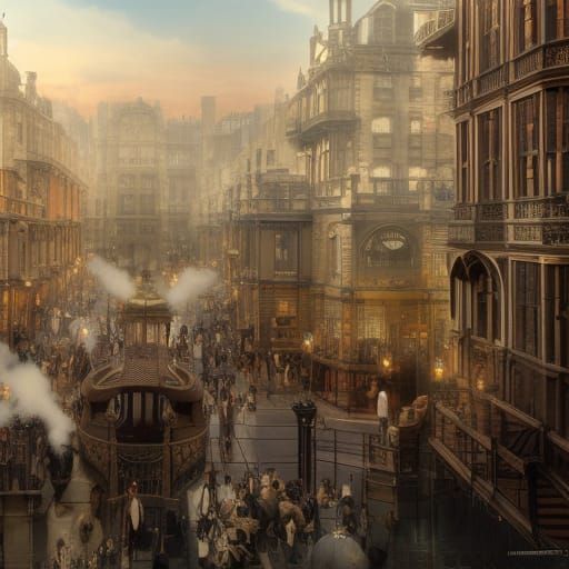 Steam Machines Victorian-era - Ai Generated Artwork - Nightcafe Creator