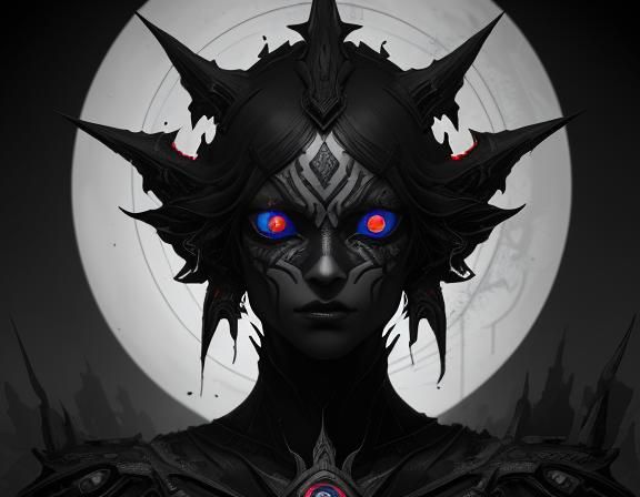 overlapping ten eyes abstract, black lines, distinctive, eye...