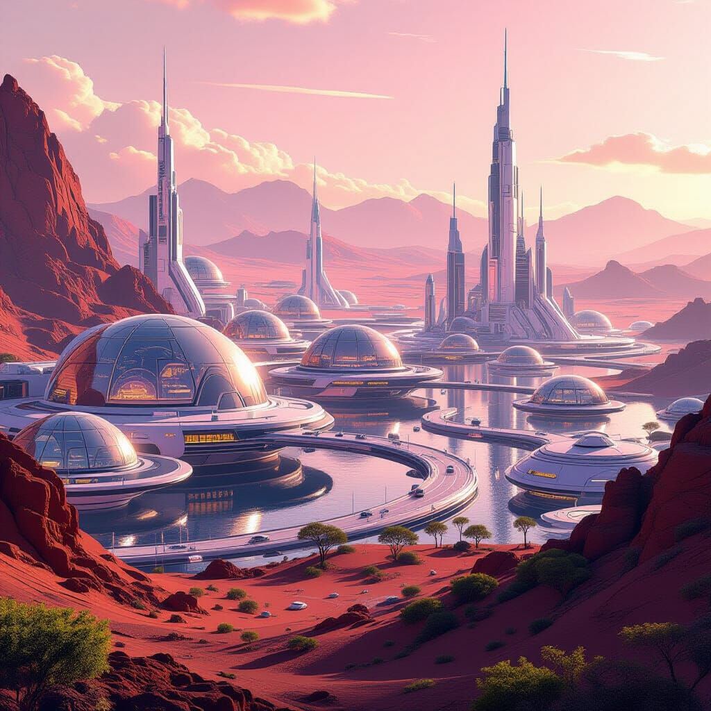 Future life on Mars  by @DragonFoster