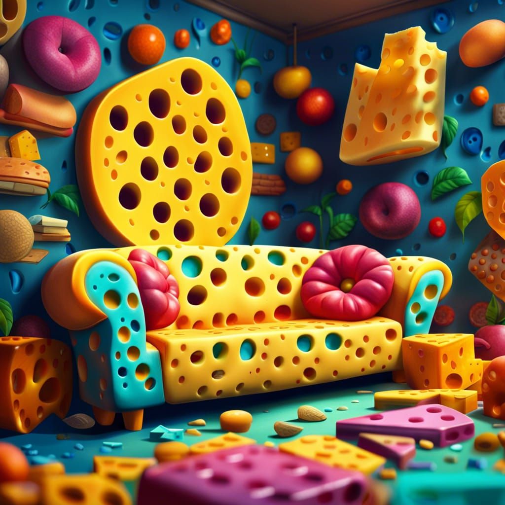 Cheese couch AI Generated Artwork NightCafe Creator