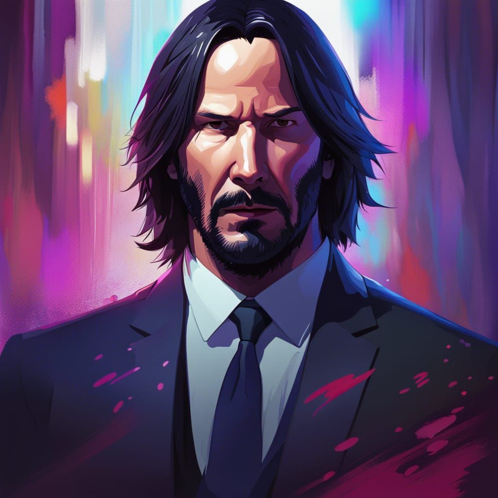Portrait of john wick , epic AI Generated Artwork NightCafe Creator