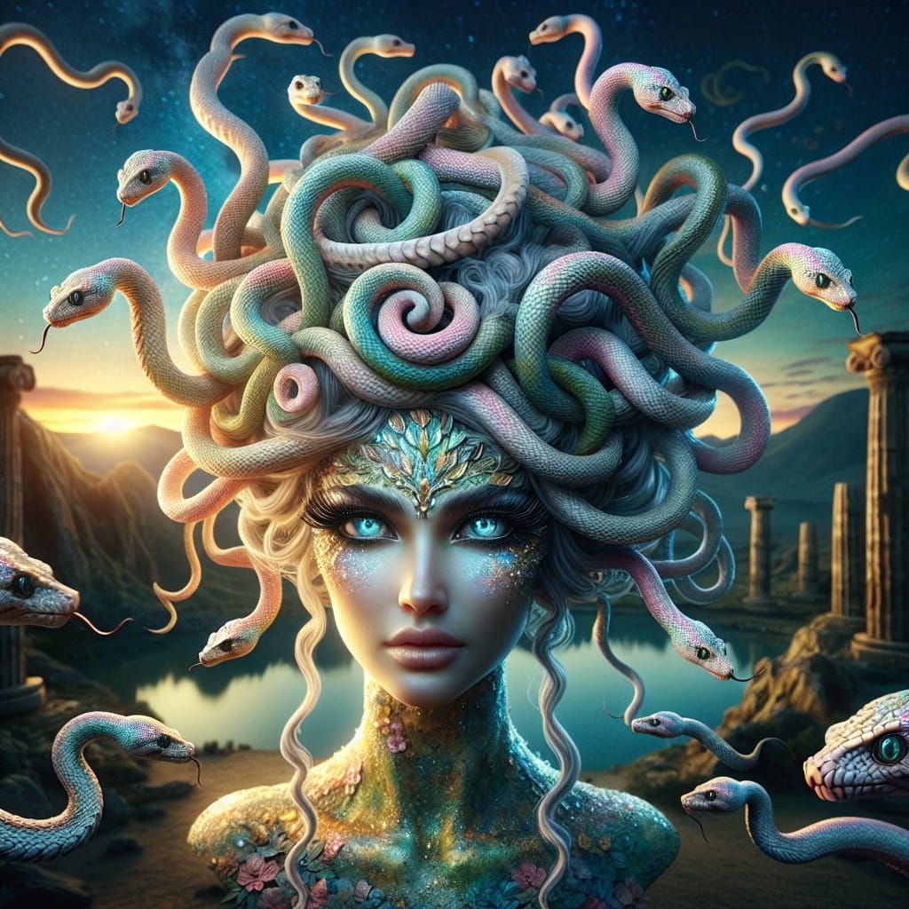 Medusa from Greek mythology - AI Generated Artwork - NightCafe Creator