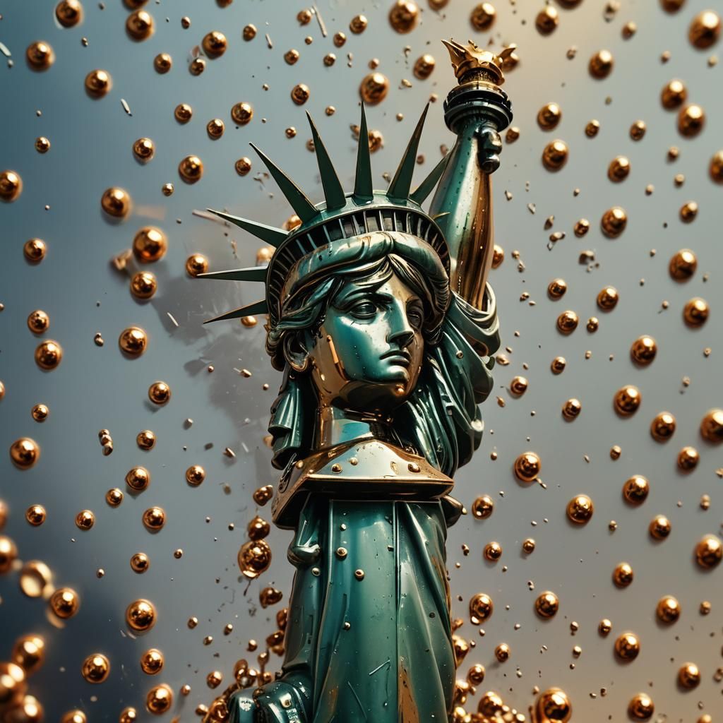 Statue of liberty on a bullet