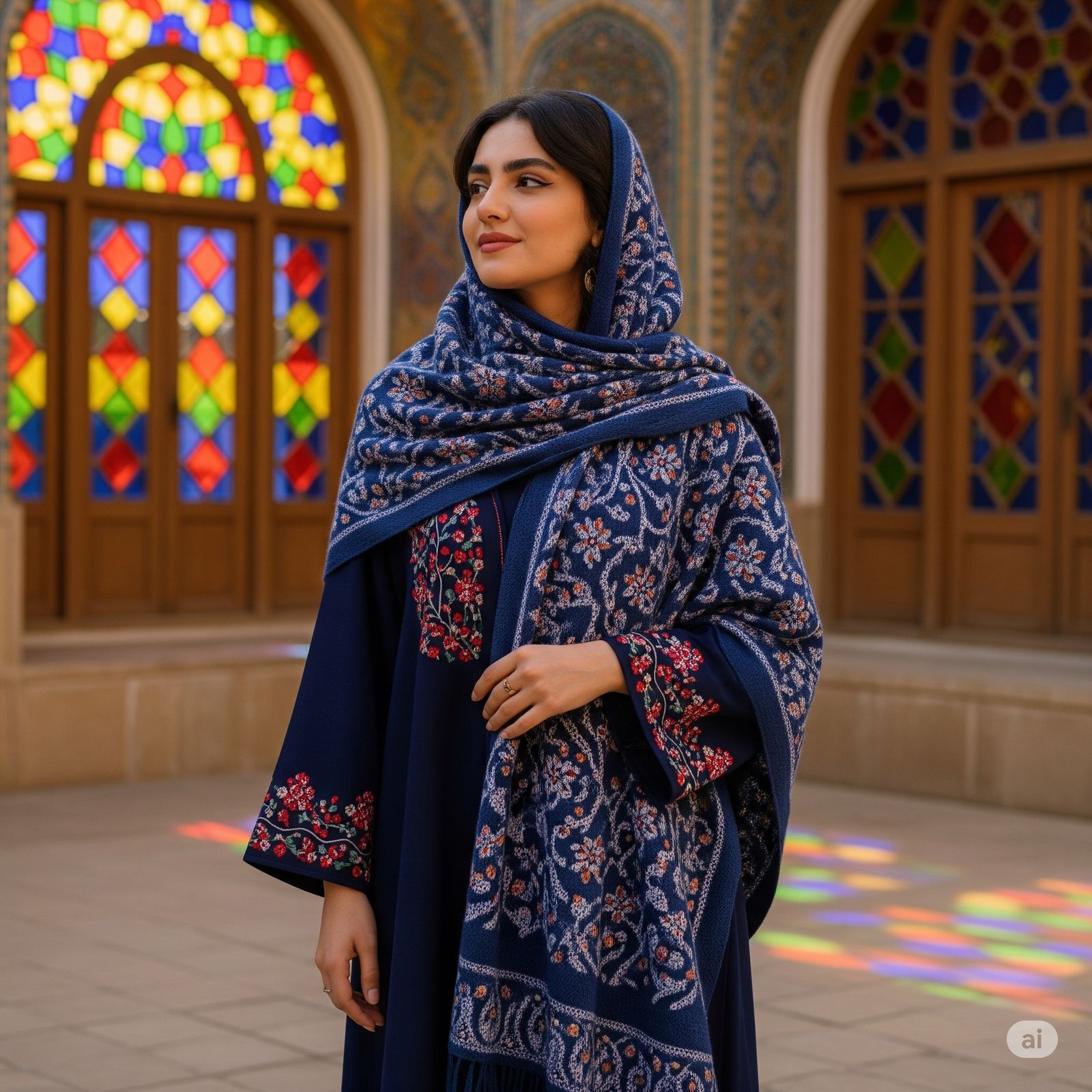 Eastern Fashion 16 in courtyard