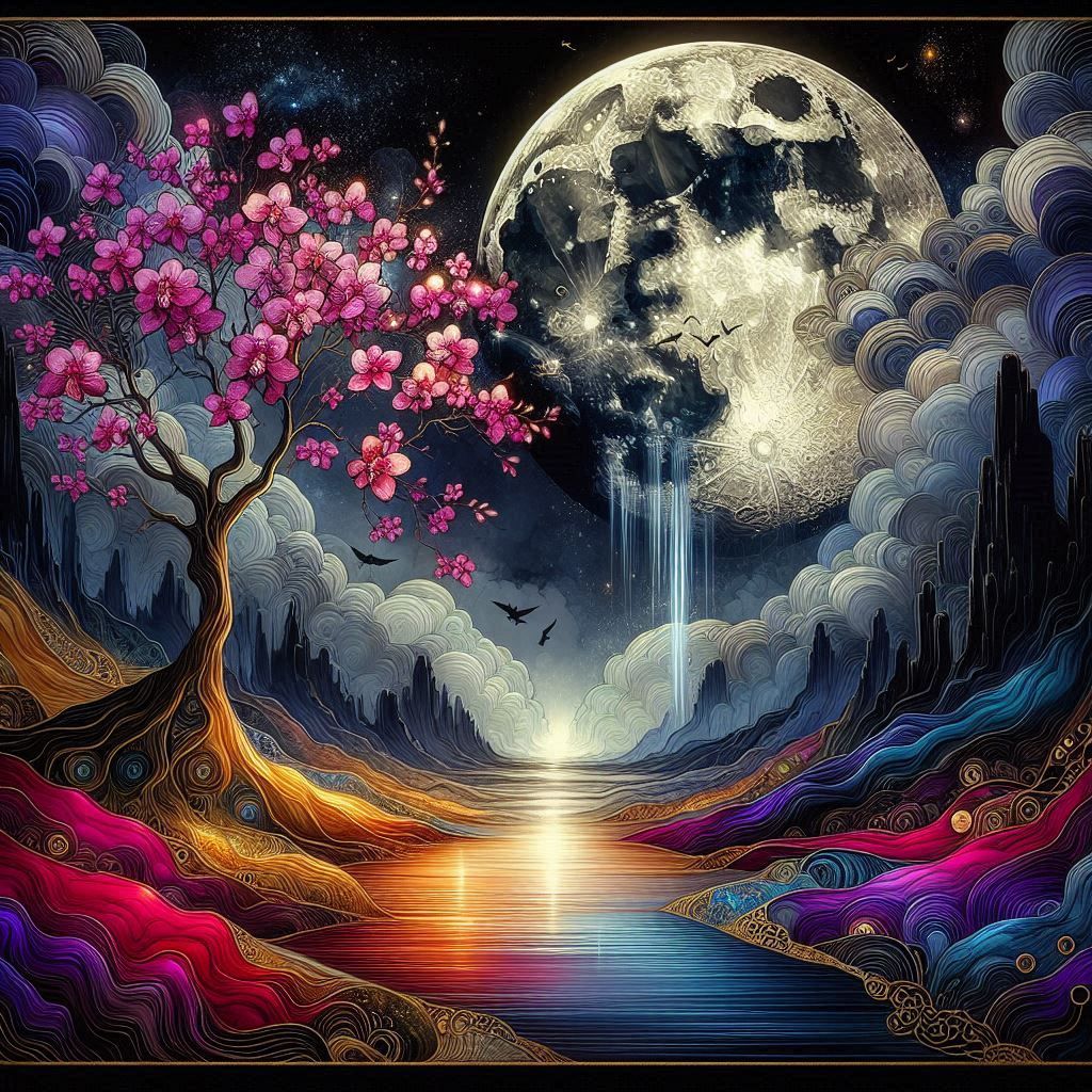 An enchanted moonlit night