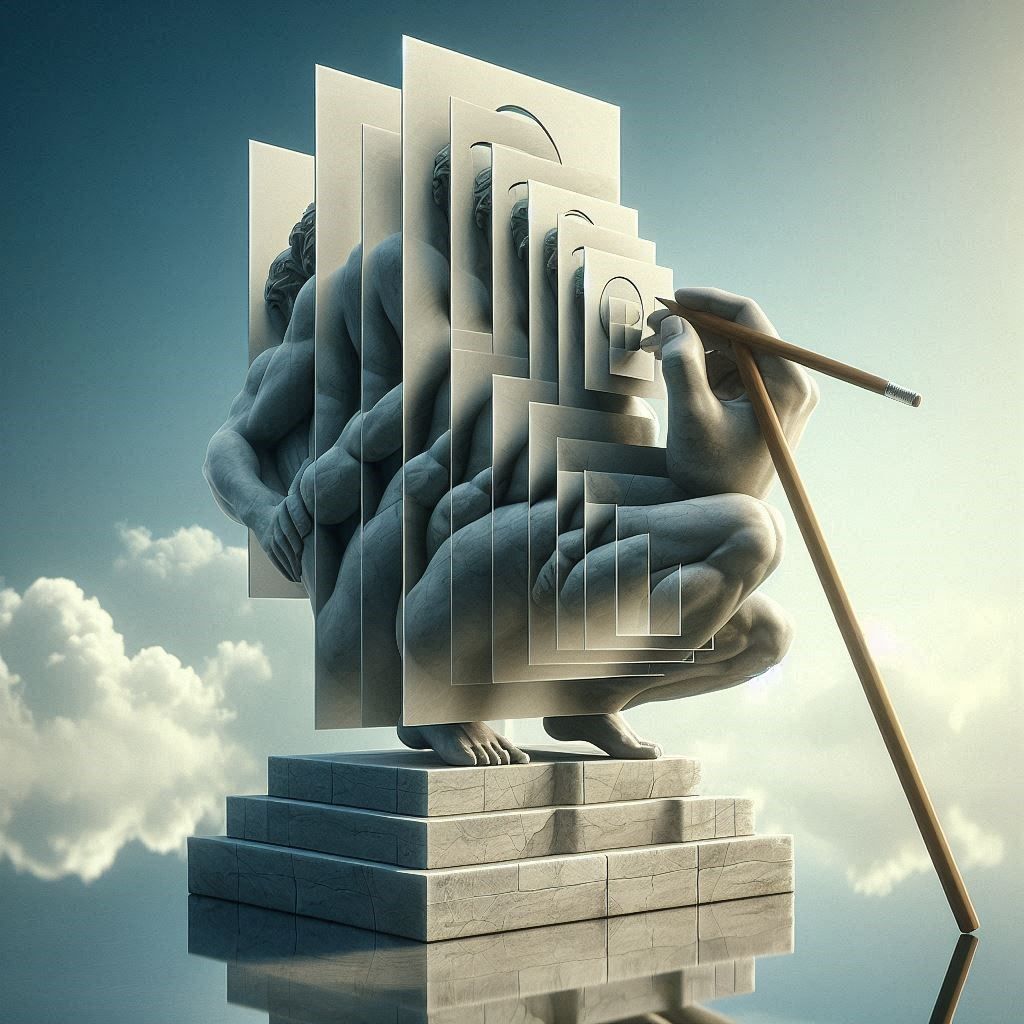 Self portrait sculpture