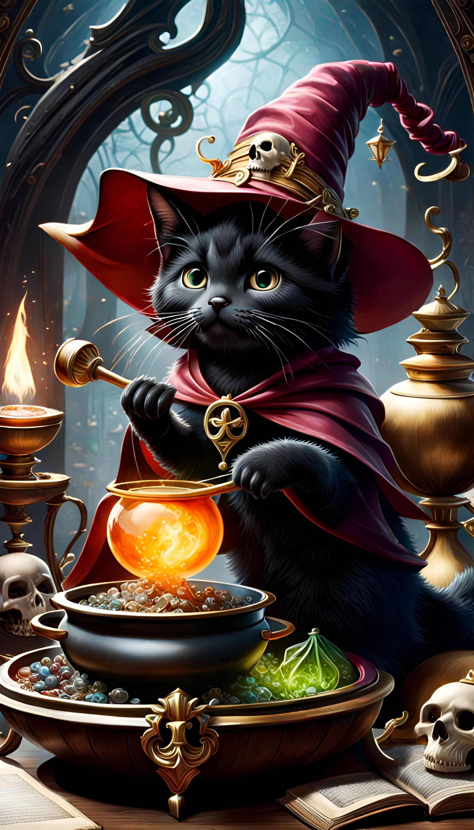 🧙🏼🐈‍⬛Clever Wizard 🐈‍⬛🧙🏼  by @Cushla