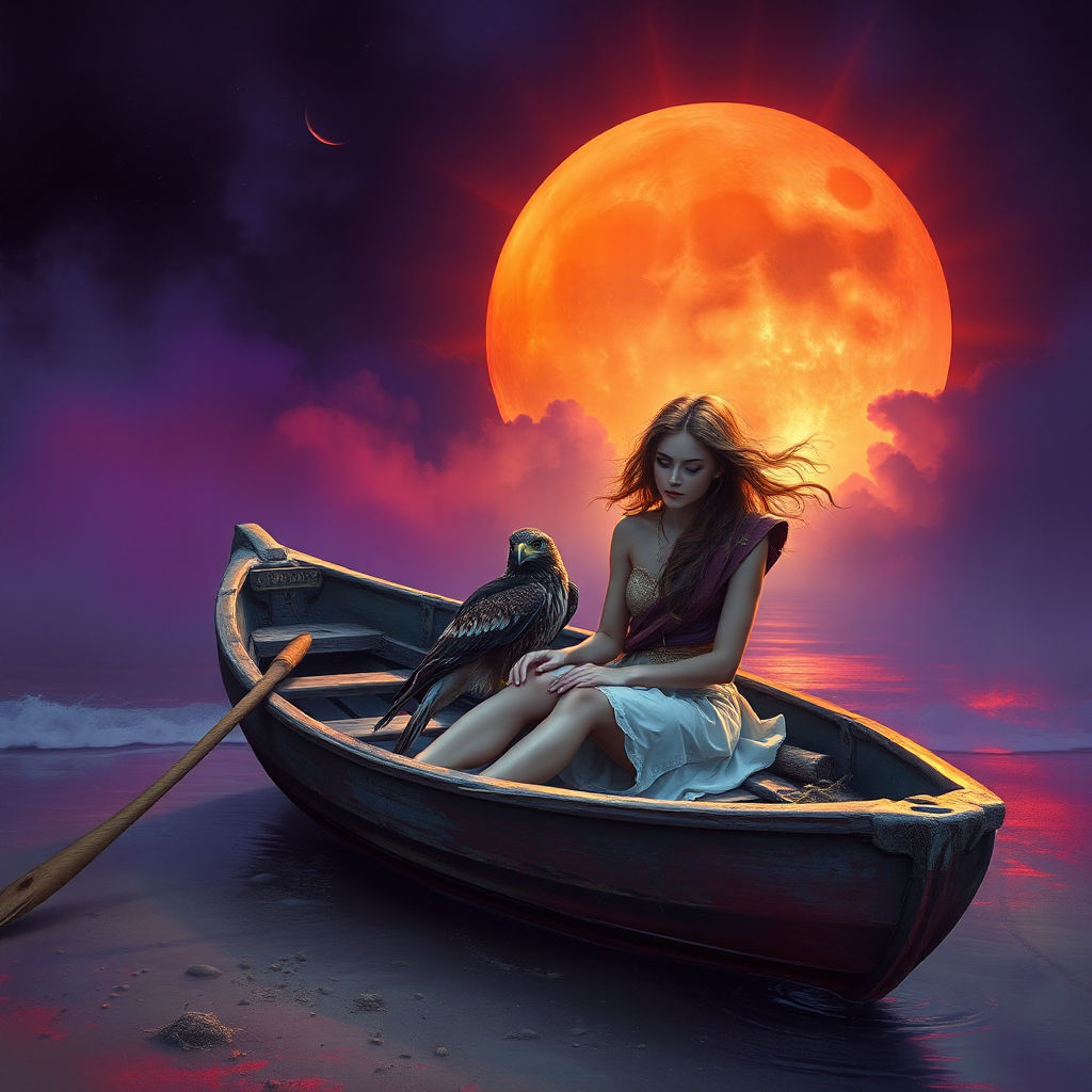 A Peregrine Falcon and the Lady