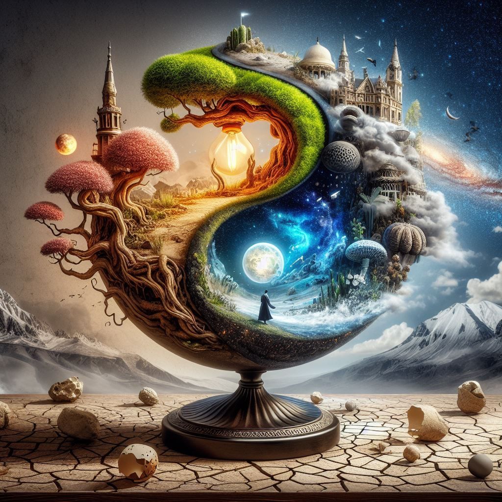 Yin Yang globe world