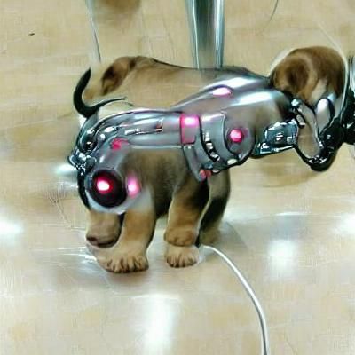 Cyborg puppy