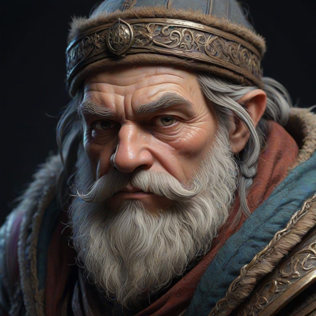 Grizzled Gruff Dwarf Rune Carver - A Baroque Dwarf Rune Carv...