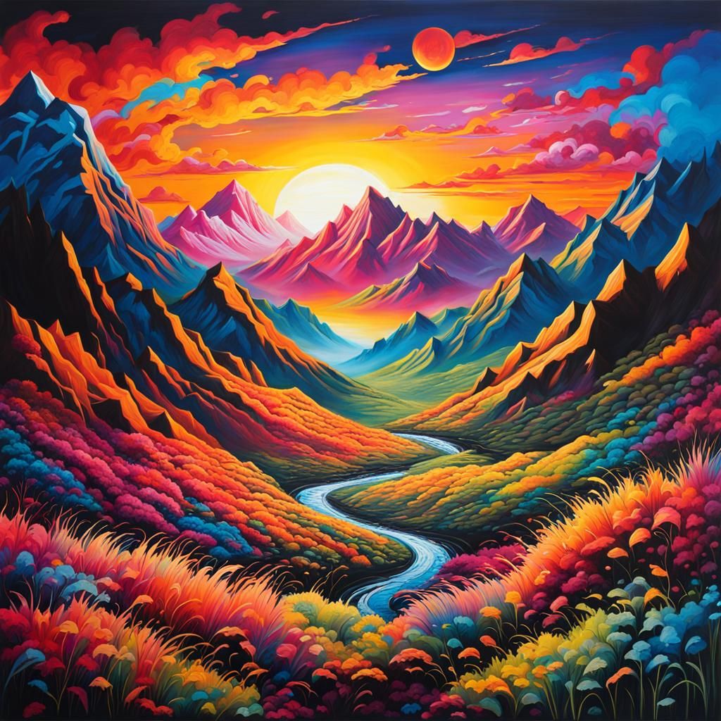 Sunrise over the mountains