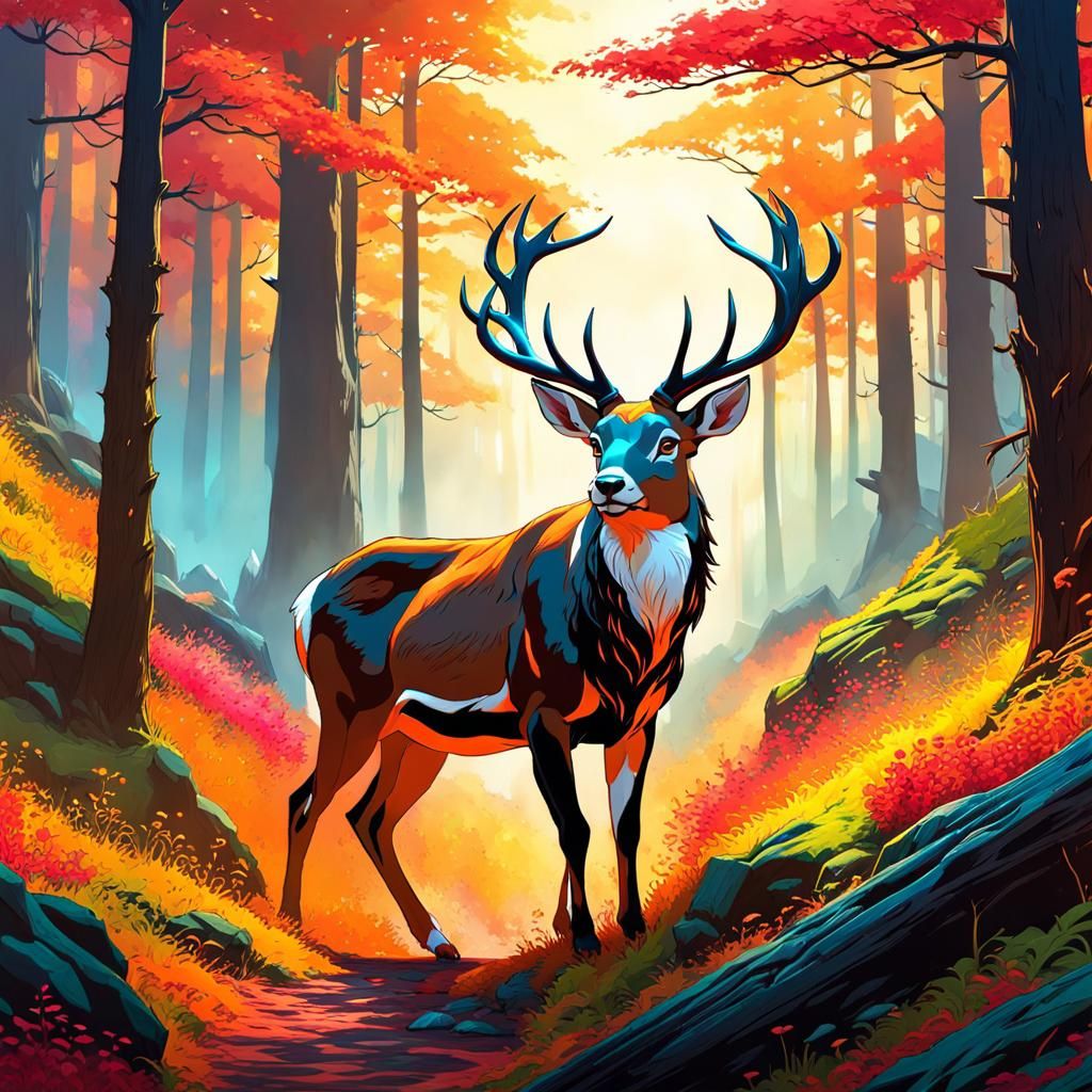 Deer - AI Generated Artwork - NightCafe Creator