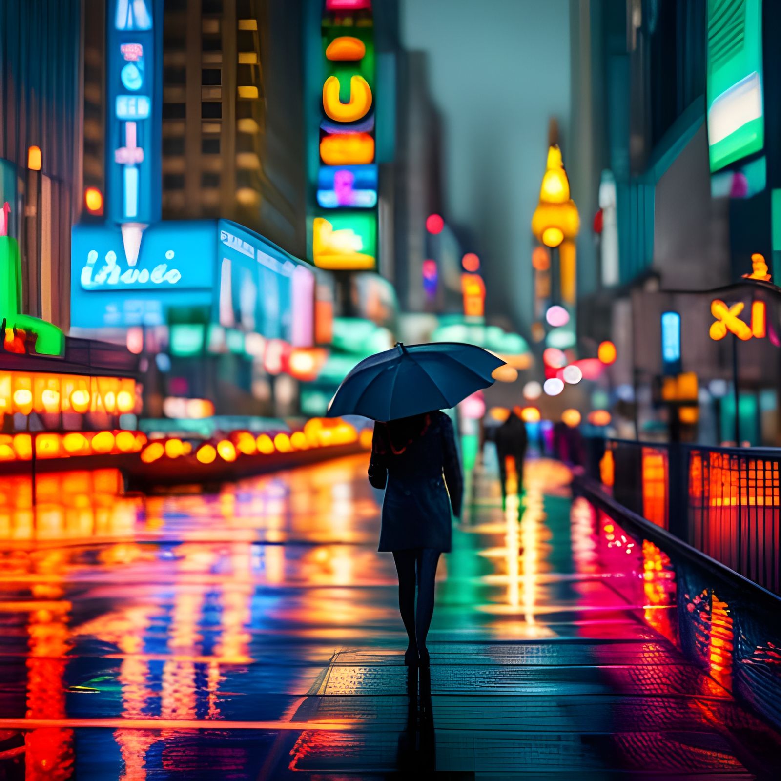 Rainy Night in the City  by @Alicia Hopkins