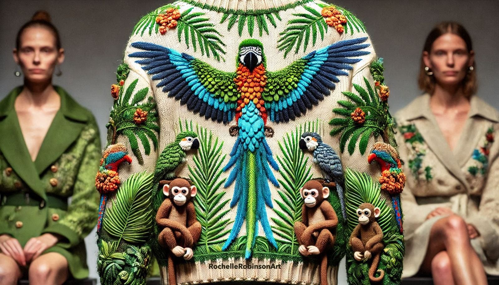 Parrot/Jungle Themed Christmas Sweater II