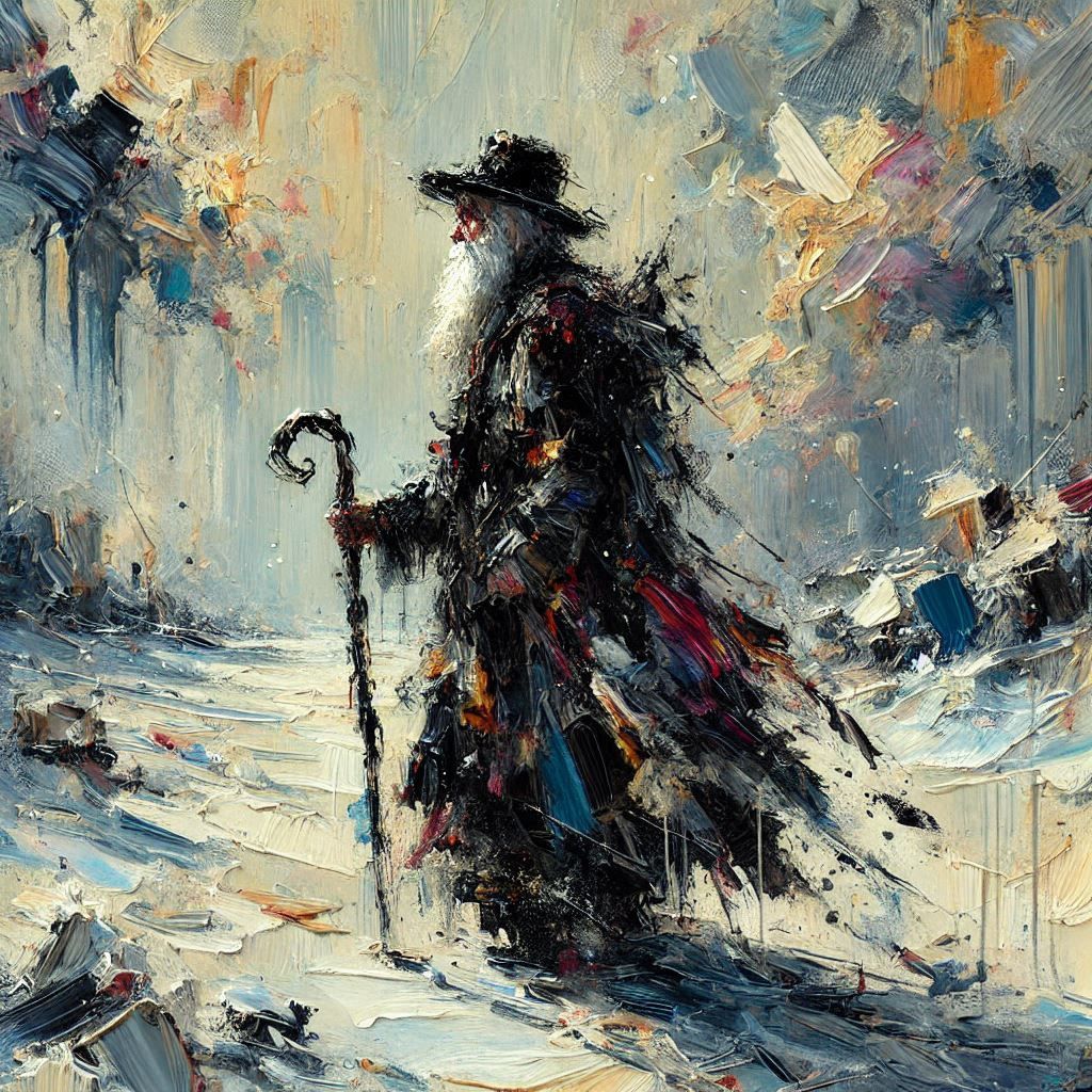 Old man rough strokes