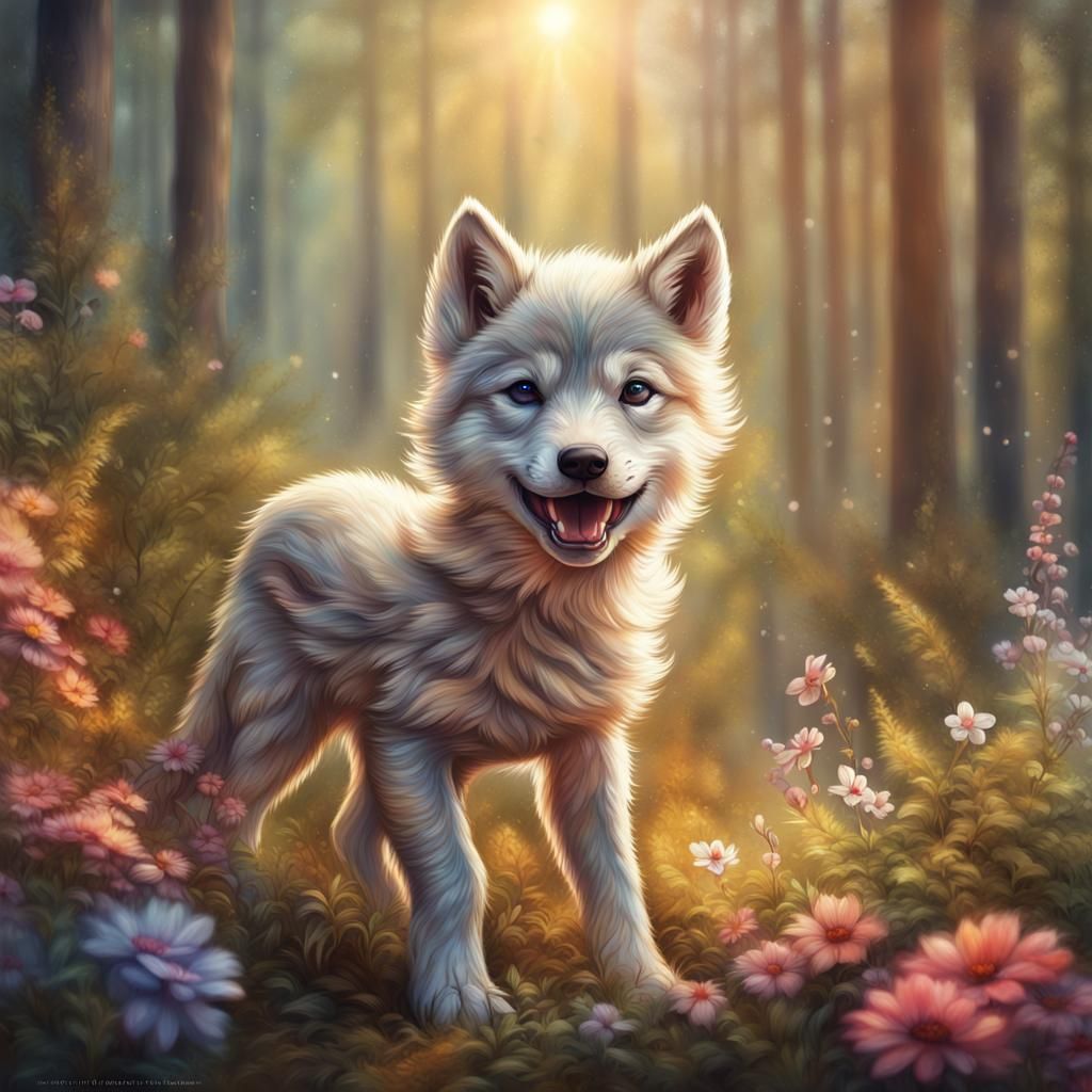 Wolf Pup  by @Atlaxa