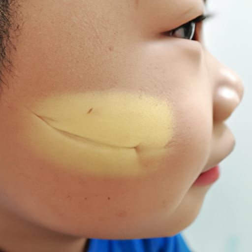 He had a scar on his left cheek in the shape of a banana.