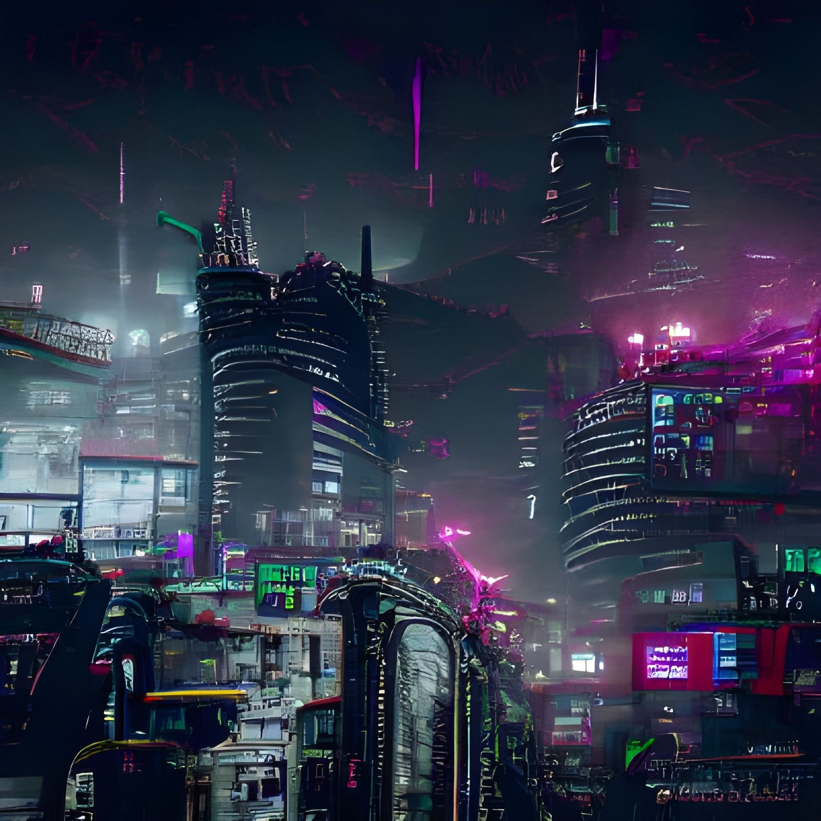 cyberpunk city - AI Generated Artwork - NightCafe Creator