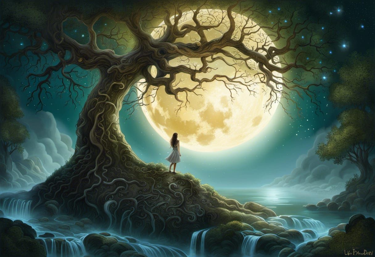 Moon Gazing  by @Gate