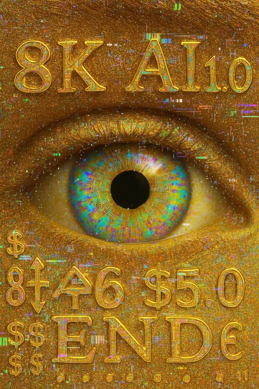 AI, HQ, 6K resolution, 1080P , iridescent golden AI codes Nano sized - Start Image 2