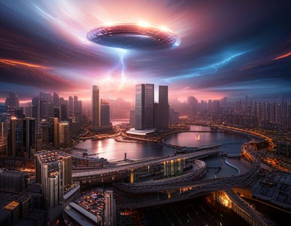 UFO Invasion In Singapore City  by @Tpixx