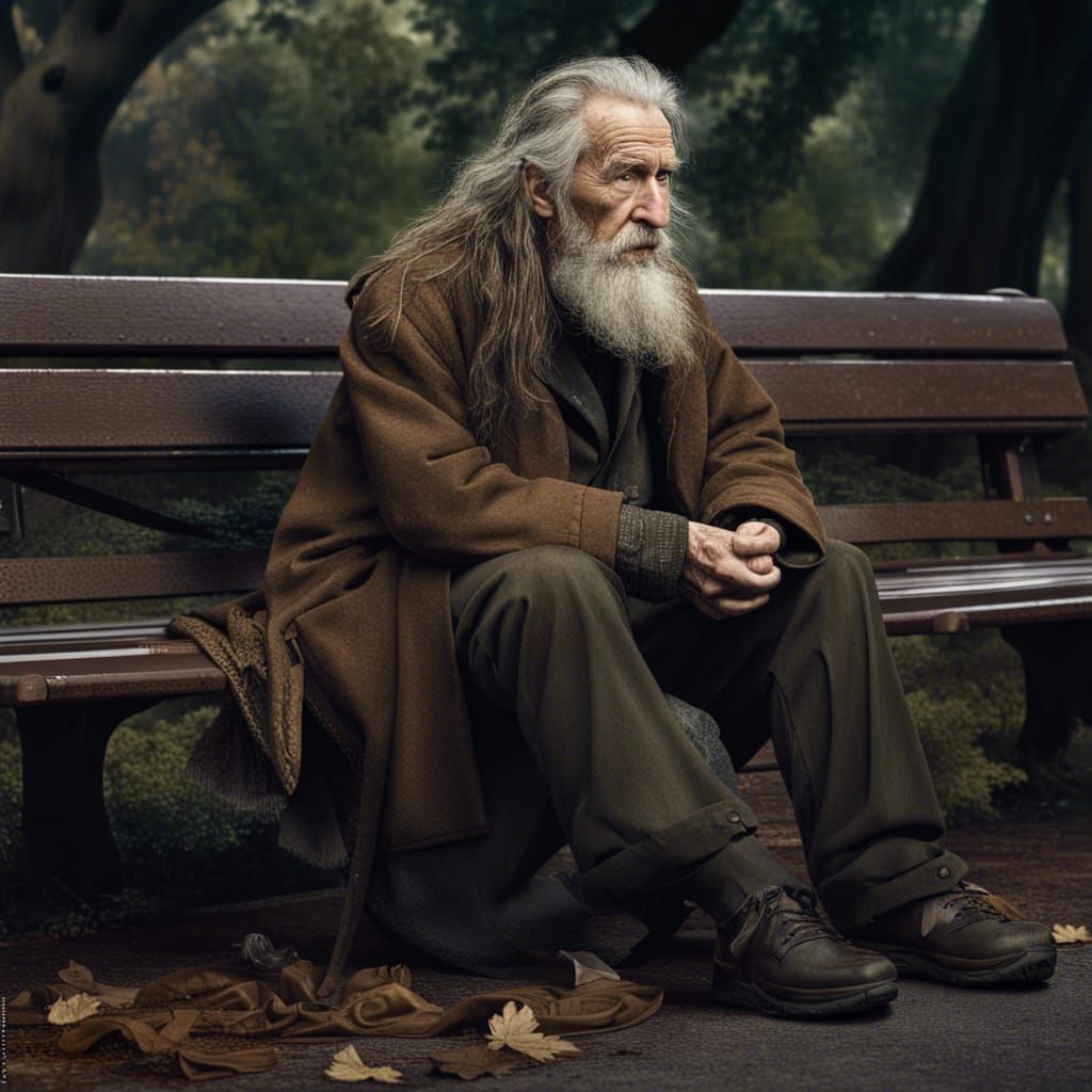 Sitting on a Park Bench  by @Miriam Wolfdaughter