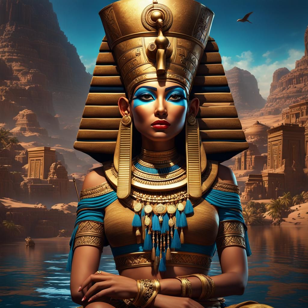 egyptian song with flute in a nilo river