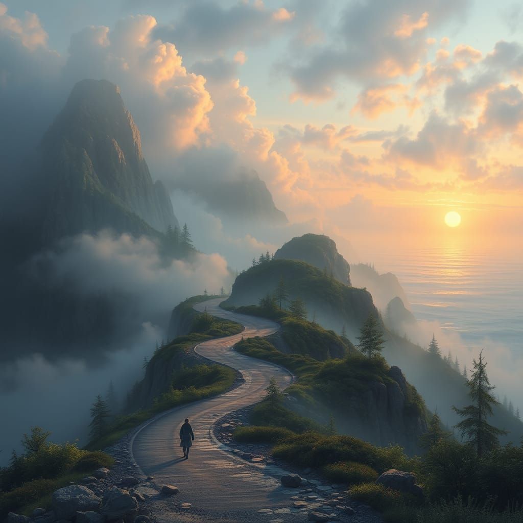 Winding Road In The Mountains  by @Chloe