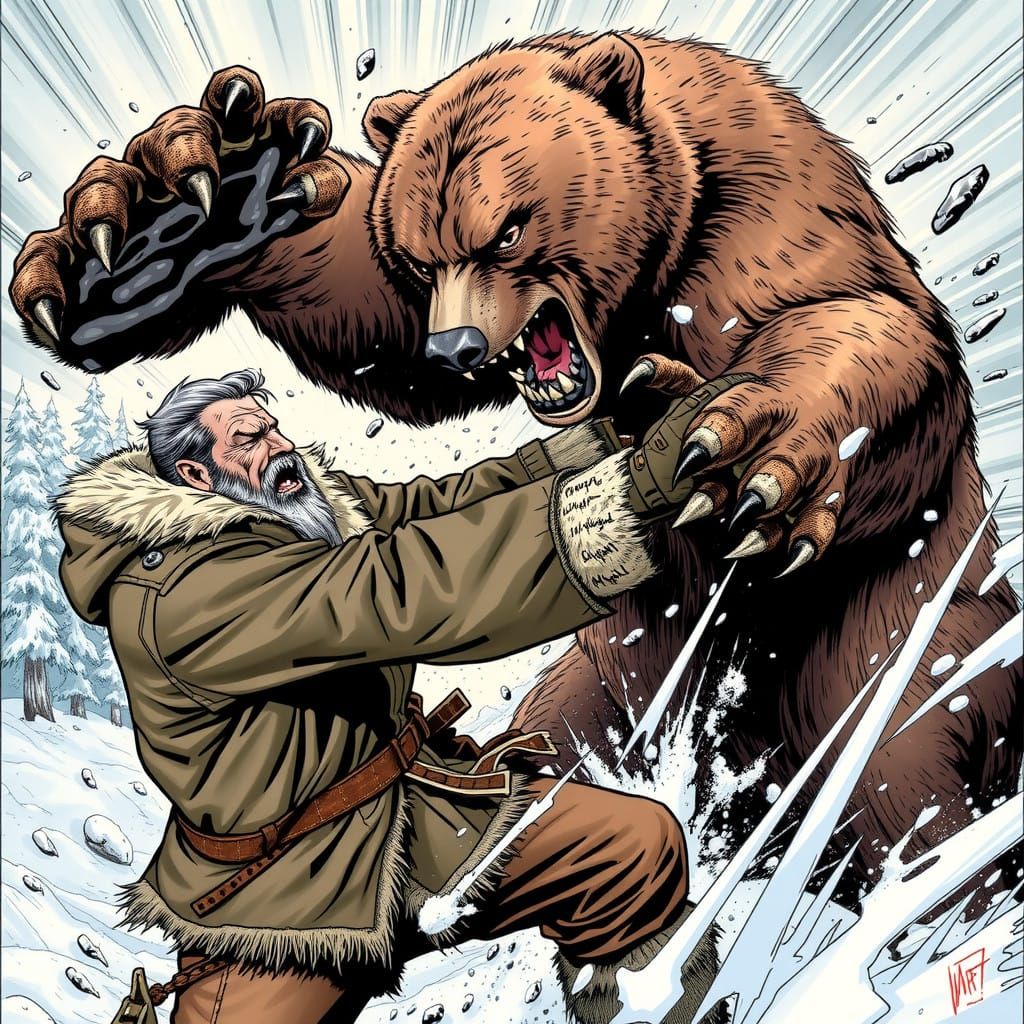 Grizzly Attack  by @tttggg