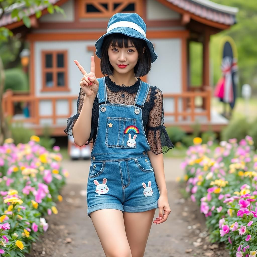 Cute me in summer garden