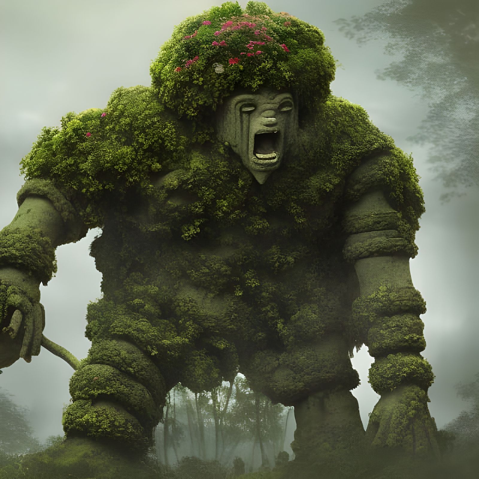 ancient golem great protector of the forest  by @Doom_Operator