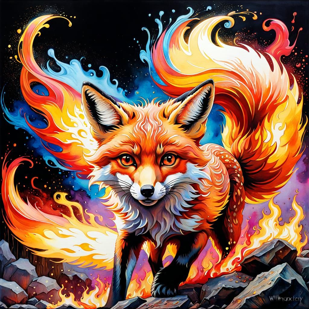 Fire fox - AI Generated Artwork - NightCafe Creator