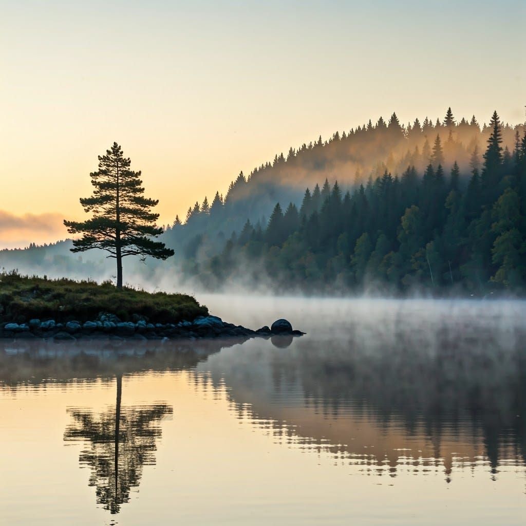 Morning mists on the loch  by @Mog