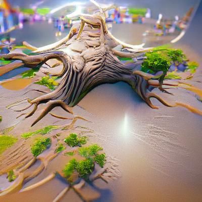 The Almighty Tree concept art 8K 3D
