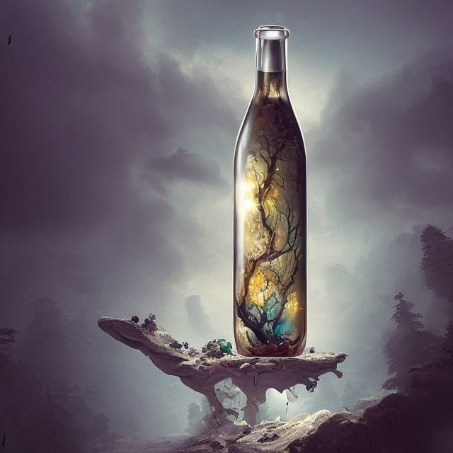 tree in a bottle - AI Generated Artwork - NightCafe Creator